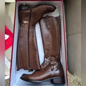 Solemani Venetian Extra Slim Calf Brown Leather Boots
